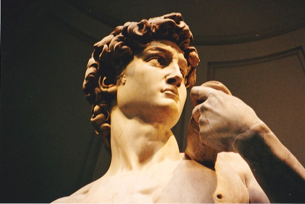 Michelangelo's Image of David Ready to Face Goliath