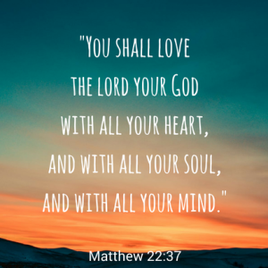 You shall love the Lord your God with all your heart, and with all your soul, and with all your mind.